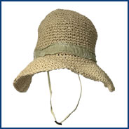 婦人用つば広ペーパーハット