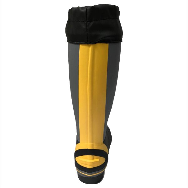 鋼鉄スパイクピン すべり止め レインブーツ 斜面作業 釣り グレー 丸五 M-31 後姿